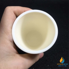 Cốc nhôm Oxit dung tích 150ml, có nắp, chịu nhiệt 1800 độ C