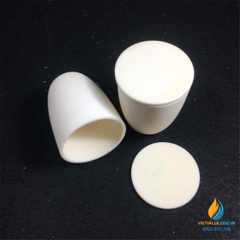 Cốc nhôm Oxit dung tích 150ml, có nắp, chịu nhiệt 1800 độ C