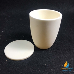Cốc nhôm Oxit dung tích 150ml, có nắp, chịu nhiệt 1800 độ C