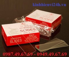Lam kính hiển vi, tấm kính lưu mẫu soi kính hiển vi, hộp 50 tấm