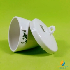 Chén sứ nung có nắp phòng thí nghiệm, dung tích 30ml