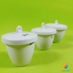 Chén sứ nung có nắp phòng thí nghiệm, dung tích 30ml