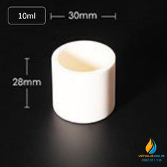 Cốc nhôm oxit Al2O3 tinh khiết hơn 99%, chịu nhiệt độ hơn 1600 độ C nung mẫu 10ml