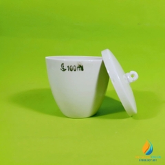 Chén sứ nung có nắp phòng thí nghiệm, dung tích 100ml