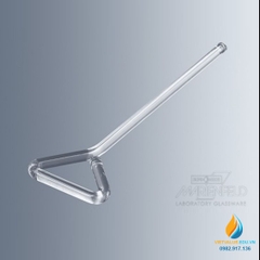 Que tràn thủy tinh, dài 25cm, đầu tam giác, chịu nhiệt trong suốt