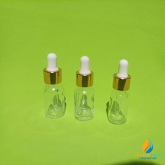 Chai thả công tơ hút, thủy tinh, trong suốt, nắp vàng, 10ml