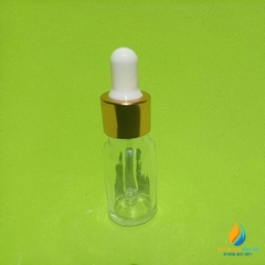 Chai thả công tơ hút, thủy tinh, trong suốt, nắp vàng, 10ml