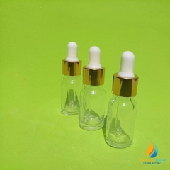 Chai thả công tơ hút, thủy tinh, trong suốt, nắp vàng, 10ml