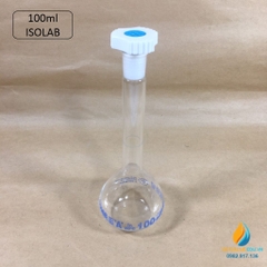 Bình định mức thủy tinh, nút nhựa, hãng IsoLab , dung tích 500ml