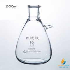 Bình tam giác thủy tinh có vòi chiết ngang, thành dày, dung tích 1000ml