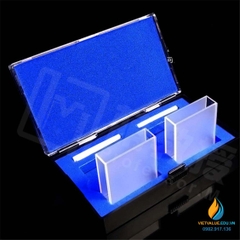 Cuvet thủy tinh thạch anh kích thước 45x102,4x12,4mm, thiêu kết chống kiềm và axit