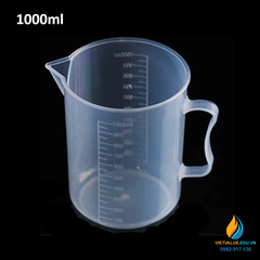Cốc đong hóa chất, nhựa PP, có vạch chia, có tay cầm, dung tích 500ml