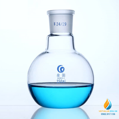 Bình cầu thủy tinh đáy phẳng, cổ nhám, thành dày, dung tích 100ml cổ 19/24