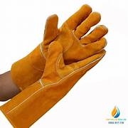 Găng tay da hàn, chống cháy, chống nóng cao - phụ kiện máy hàn que