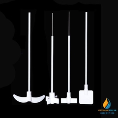 Cánh khuấy nhựa PTFE, lưỡi vuông, kích thước 65x65mm, cán dài 420mm
