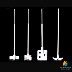 Cánh khuấy nhựa PTFE, lưỡi vuông, kích thước 65x65mm, cán dài 420mm