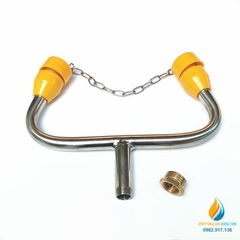 Vòi rửa mắt hai miệng di động sử dụng kép Inox 304