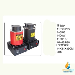 Lò điện nấu chảy kim loại vàng 1kg, 220V, 1150 độ C