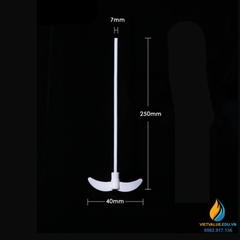Cánh khuấy nhựa PTFE, lưỡi vuông, kích thước 65x65mm, cán dài 420mm