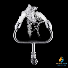 Vòi rửa mắt hai miệng di động sử dụng kép Inox 304