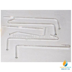 Bộ ống nối thủy tinh, ống thẳng, chữ L, chữ T, chữ Y, đường kính ống 6mm