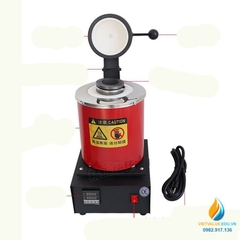 Lò điện đỏ nấu chảy kim loại vàng 2kg, 110V, 1150 độ C