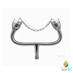 Vòi rửa mắt hai miệng di động sử dụng kép Inox 304
