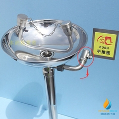 Bộ rửa mắt khẩn cấp cỡ thấp có bàn đạp