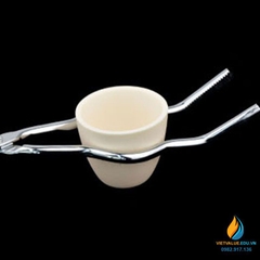 Cốc nung bằng nhôm oxit 50ml, có nắp, chịu nhiệt 1600 độ C đến 1800 độ C