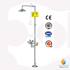 Dụng cụ rửa mắt khẩn cấp SH355A, lưu lượng nước 11.4 Lít/phút, dụng cụ rửa mắt di động
