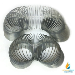 Lò xo slinky cỡ lớn, kích thước 8x12cm xếp chồng, lò xo linky thí nghiệm đàn hồi