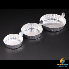 Đĩa nhôm cân mẫu, dung tích 60ml, kích thước 77x18mm, gói 100 cái