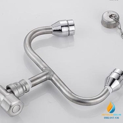 Vòi rửa mắt hai miệng di động sử dụng kép Inox 304