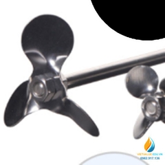 Lưỡi khuấy trộn Inox 304 không gỉ, cái dài 30cm, lưỡi 4 cánh quạt dài 40mm