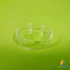Đĩa peptri thủy tinh, có nắp, cao 1.5cm, đường kính 90mm