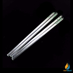 2 chiếc đũa thủy tinh khuấy hóa chất, dài 20 cm, đường kính 8mm