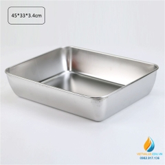 Khay Inox khử trùng, Inox 304 không gỉ, kích thước 15x25cm, khay inox y tế