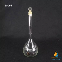 Bình định mức thủy tinh, màu trong suốt, nút cổ mài, thành dày, dung tích 1000ml
