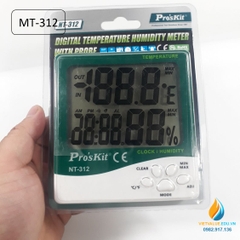 Đồng hồ ẩm kế Proxi model NT-312, ẩm kê đo giờ, nhiệt độ, độ ẩm, độ chính xác cao
