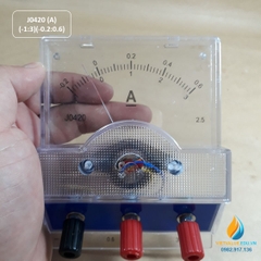Ampe kế J0420 đo cường độ dòng điện, phạm vi đo từ - 1 đến 3A, hoặc -0,2 đến 0,6A, ampe kế ghép mạch điện
