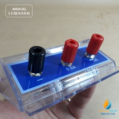 Ampe kế J0420 đo cường độ dòng điện, phạm vi đo từ - 1 đến 3A, hoặc -0,2 đến 0,6A, ampe kế ghép mạch điện