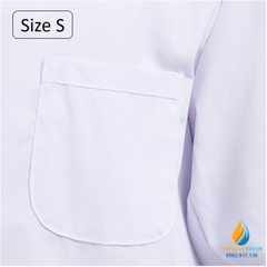 Áo blue phòng thí nghiệm, size S, áo bảo hộ phòng thí nghiệm dài tay, chất vải tốt