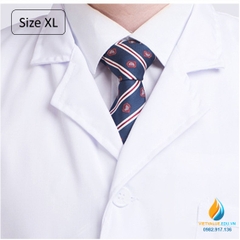 Áo blue phòng thí nghiệm, size XL, áo bảo hộ phòng thí nghiệm dài tay, chất vải tốt
