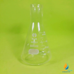 Bình tam giác, thủy tinh trong suốt, có chia vạch, không nắp, 500ml