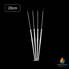 Que cấy vi sinh đầu thẳng, dài 20cm, xiên lấy mẫu đầu thẳng thí nghiệm, inox không gỉ