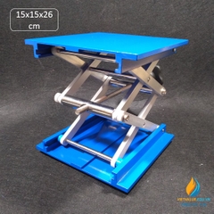 Bàn nâng thí nghiệm nhôm Oxit 150x150x260mm, chất liệu nhôm Oxit độ cứng cao
