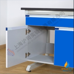 Bàn thí nghiệm bằng thép chìm gỗ 900x750x800mm