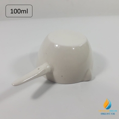 Bát sứ nung mẫu dung tích 100ml, có tay cầm, bát sứ chịu nhiệt độ cao phòng thí nghiệm