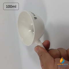Bát sứ nung mẫu dung tích 100ml, có tay cầm, bát sứ chịu nhiệt độ cao phòng thí nghiệm