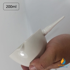 Bát sứ nung mẫu dung tích 200ml, có tay cầm, bát sứ chịu nhiệt độ cao phòng thí nghiệm